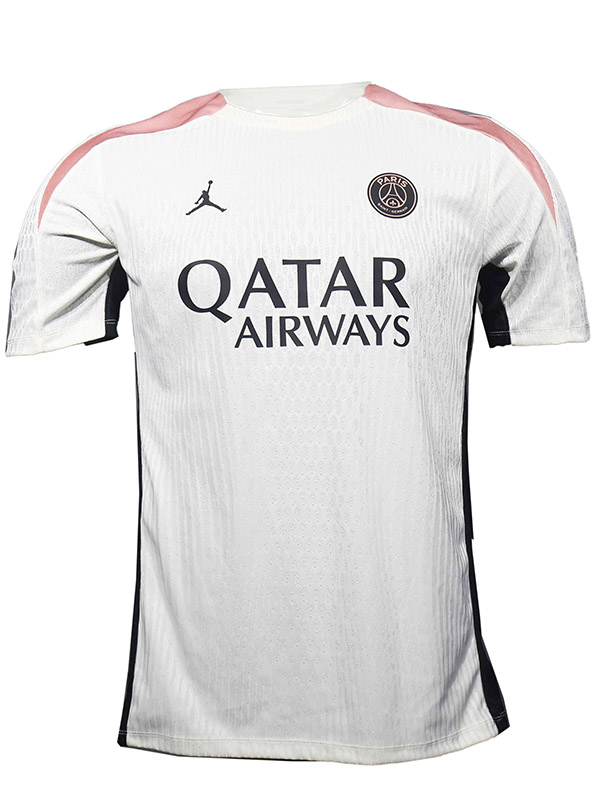 Jordan paris saint-german maillot édition spéciale version joueur entraînement uniforme de football adulte kit de football blanc pour hommes hauts chemise de sport 2024-2025